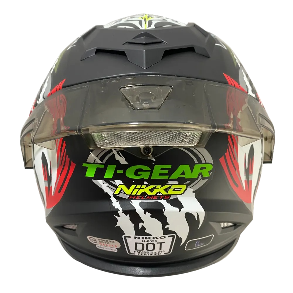 NIKKO N802SII #8 煌寅虎 平黑白 彩繪 全罩 內墨片