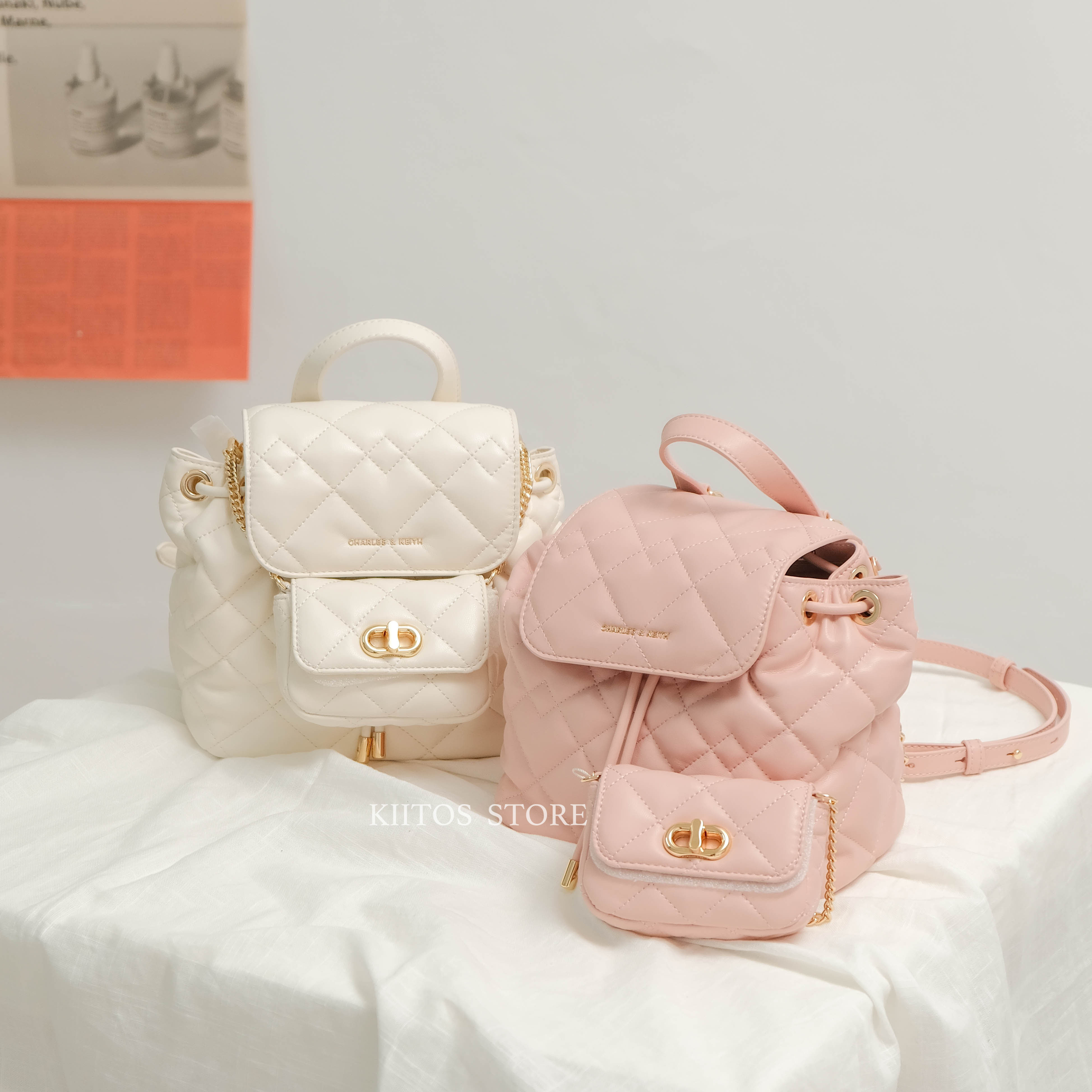 【現貨】Charles&Keith Aubrielle 鍊帶後背包 小CK