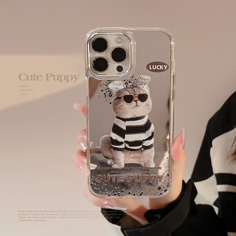 《90802》墨鏡貓咪手機殼