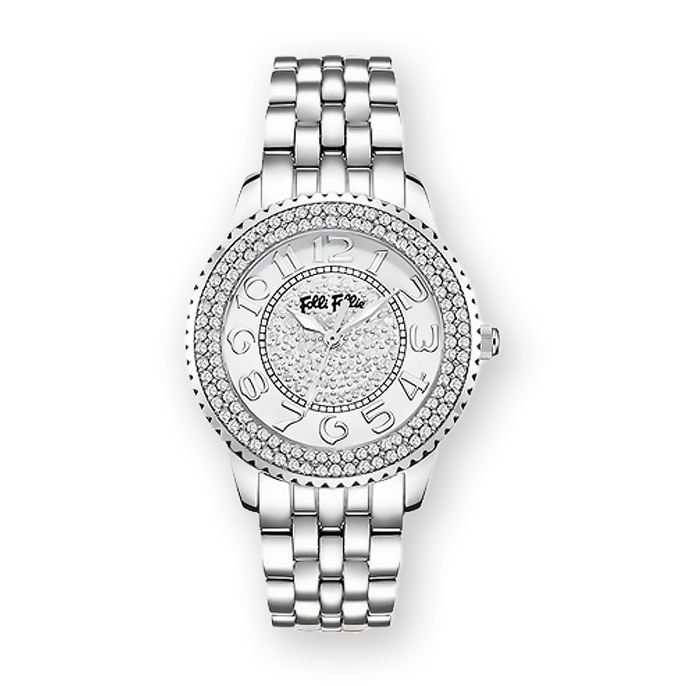 【Folli Follie 芙麗芙麗】WF9A019BS 優雅 經典 女士 日本機芯 晶鑽錶盤錶圈 夜光 女錶 手錶