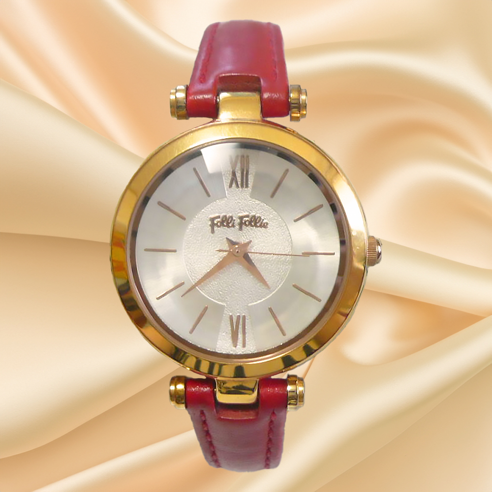 【Folli Follie 芙麗芙麗】WF16R009SP 優雅 經典 簡約 女士 穿搭 日本機芯 真皮錶帶 女錶 手錶 淑女