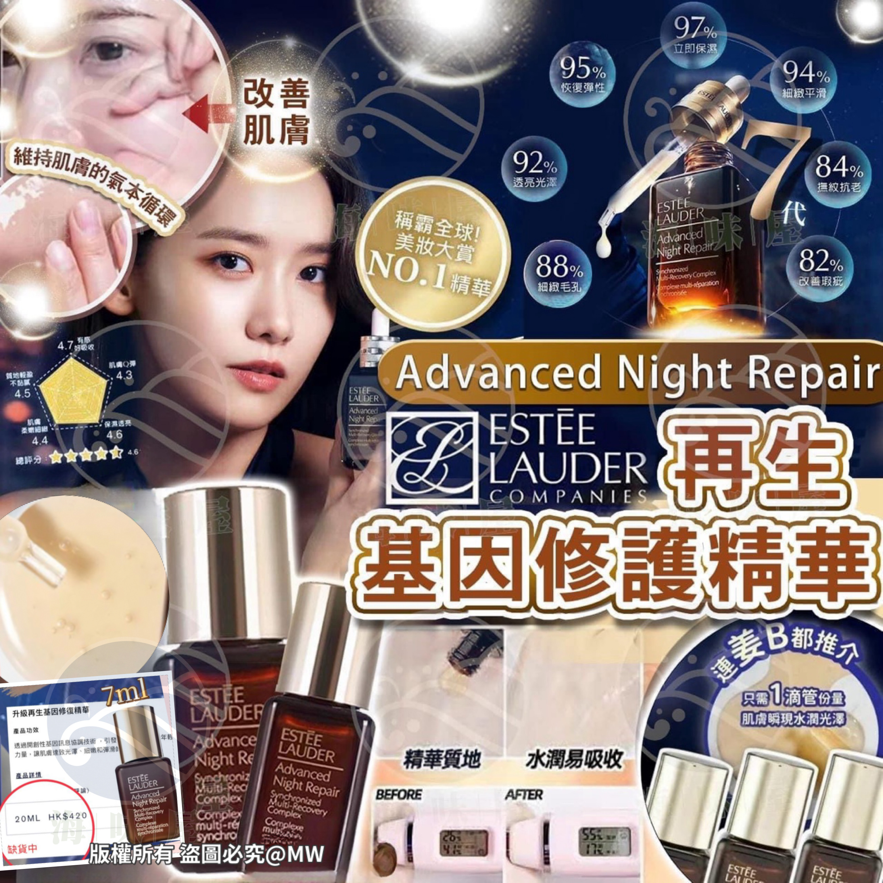 Estée Lauder Advanced Night Repair  再生基因修護精華 7ml(一套3支)