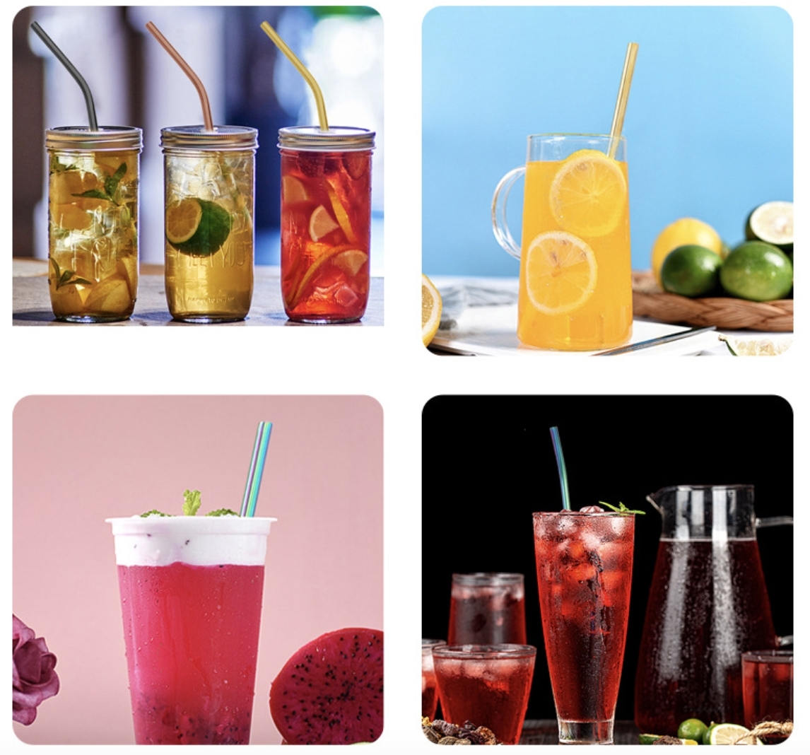 【客製】不鏽鋼環保吸管5件組附白麻袋