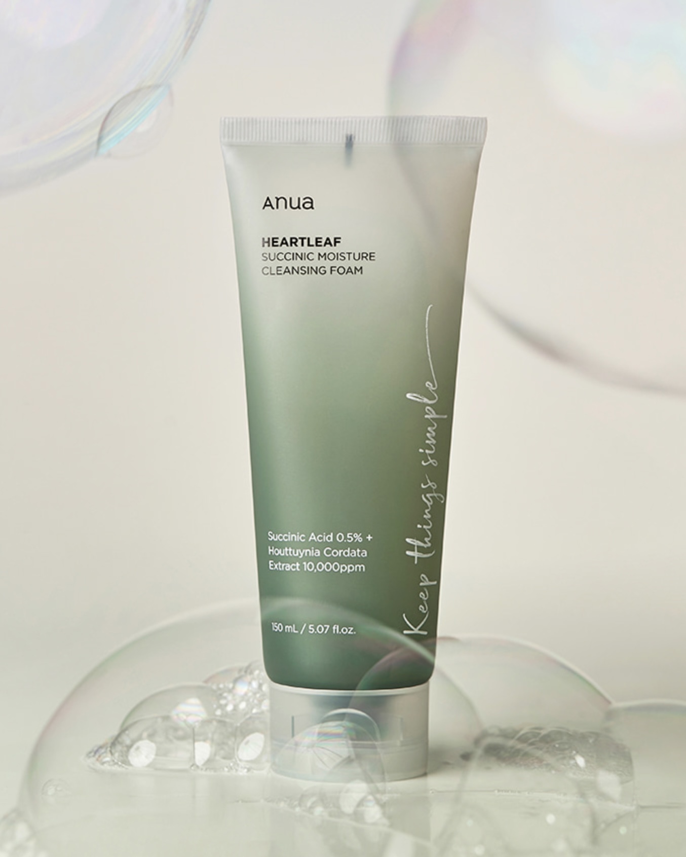 《現貨》Anua  Heartleaf Succinic Moisture Cleansing Foam (150ml)