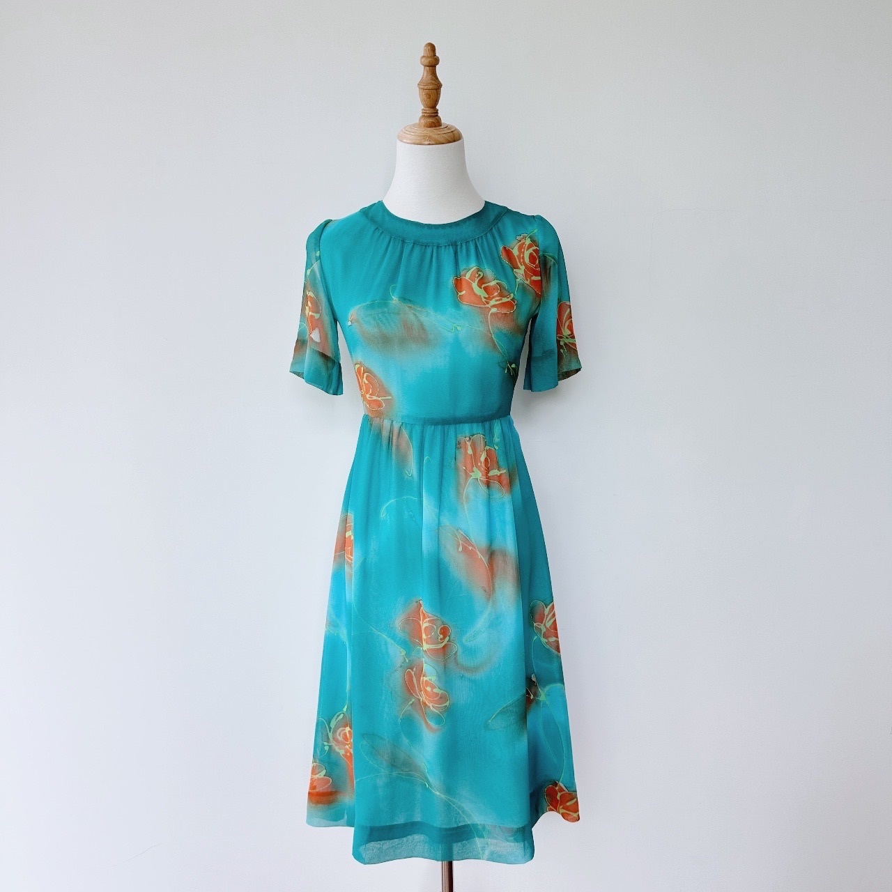 水中睡蓮古着連身裙