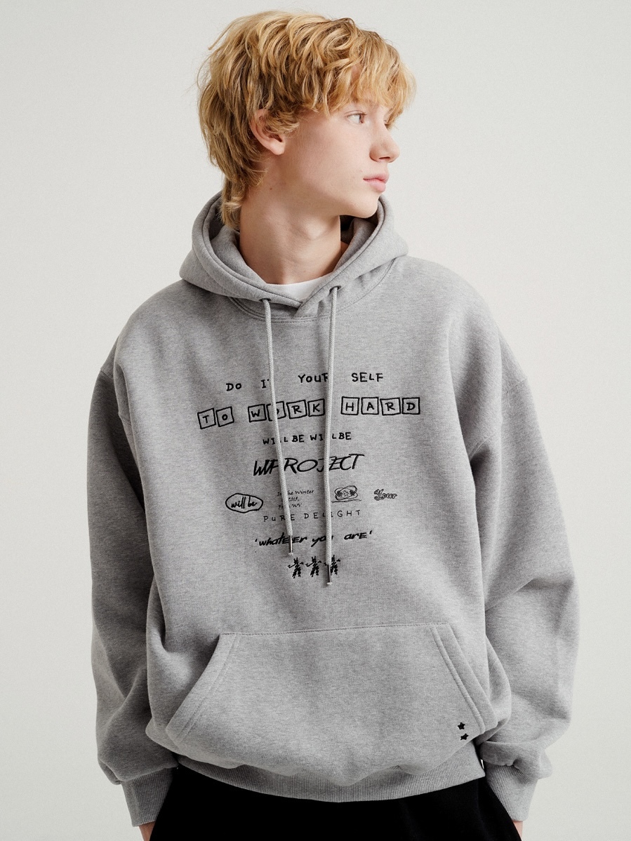 <預購>  韓國WV PROJECT Whatever You Are高磅刷毛帽T#帽踢