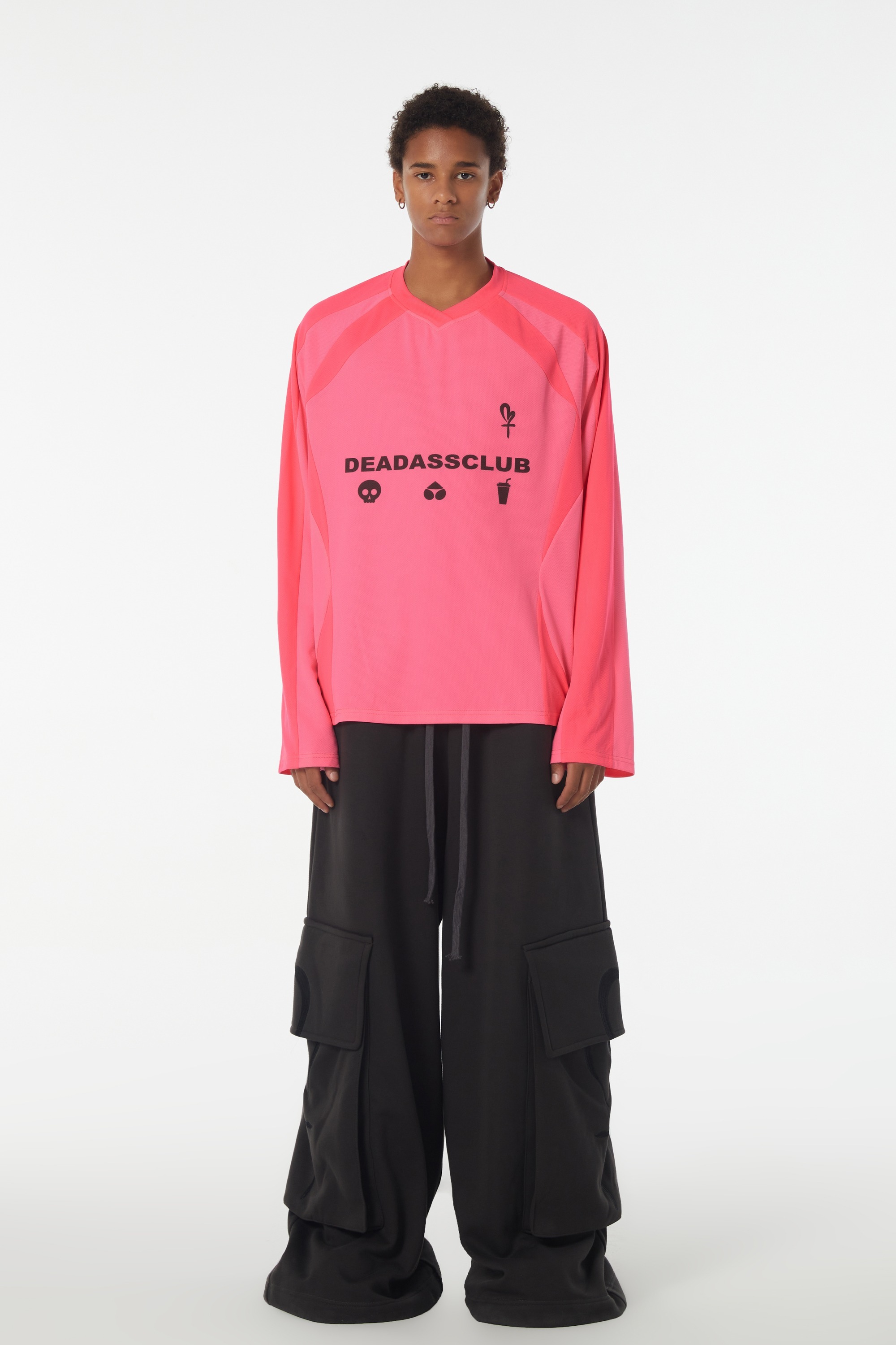 HENTAI TOYOKI 「DEADASS系列」寬鬆版型 V領球衣 長袖