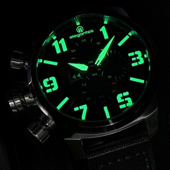 【elegantsis】愛樂時 JF48QS-陸海空ELJF48QS-OU06LC 48mm 現代鐘錶