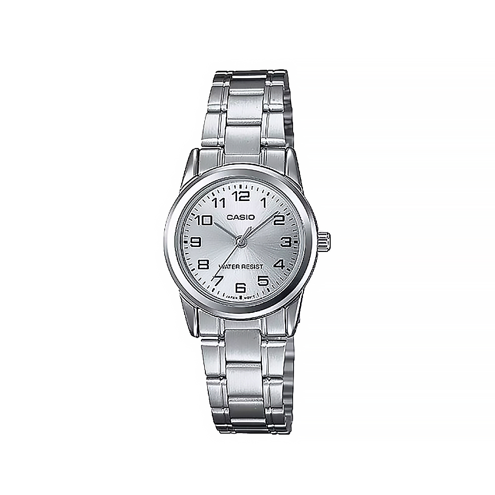 【CASIO】LTP-V001D 3年電池 防水30米 時尚簡約 不鏽鋼腕錶-