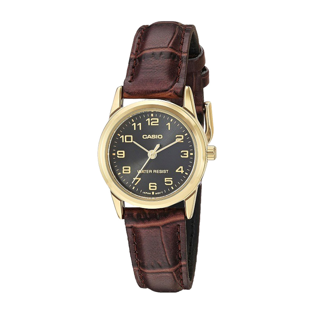 【CASIO】LTP-V001GL 3年電池 生活防水 時尚簡約 小錶盤 皮革腕錶-
