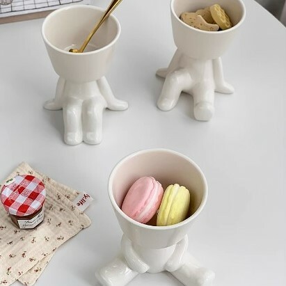 《4747》可愛ins風人物造型陶瓷杯(款式隨機出貨)