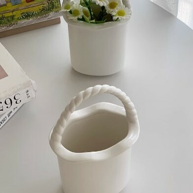 《4748》INS風法式陶瓷插花花瓶