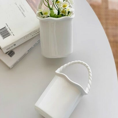 《4748》INS風法式陶瓷插花花瓶