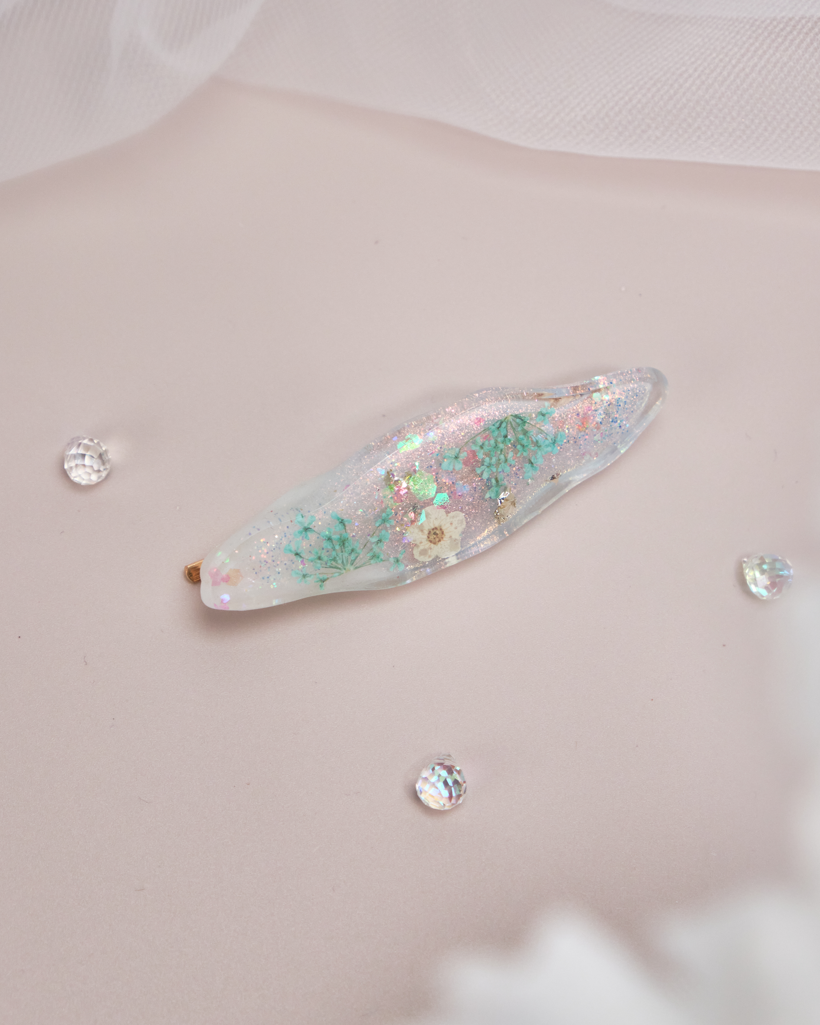 11143 Dreamy Resin Flower Bobby Pin
