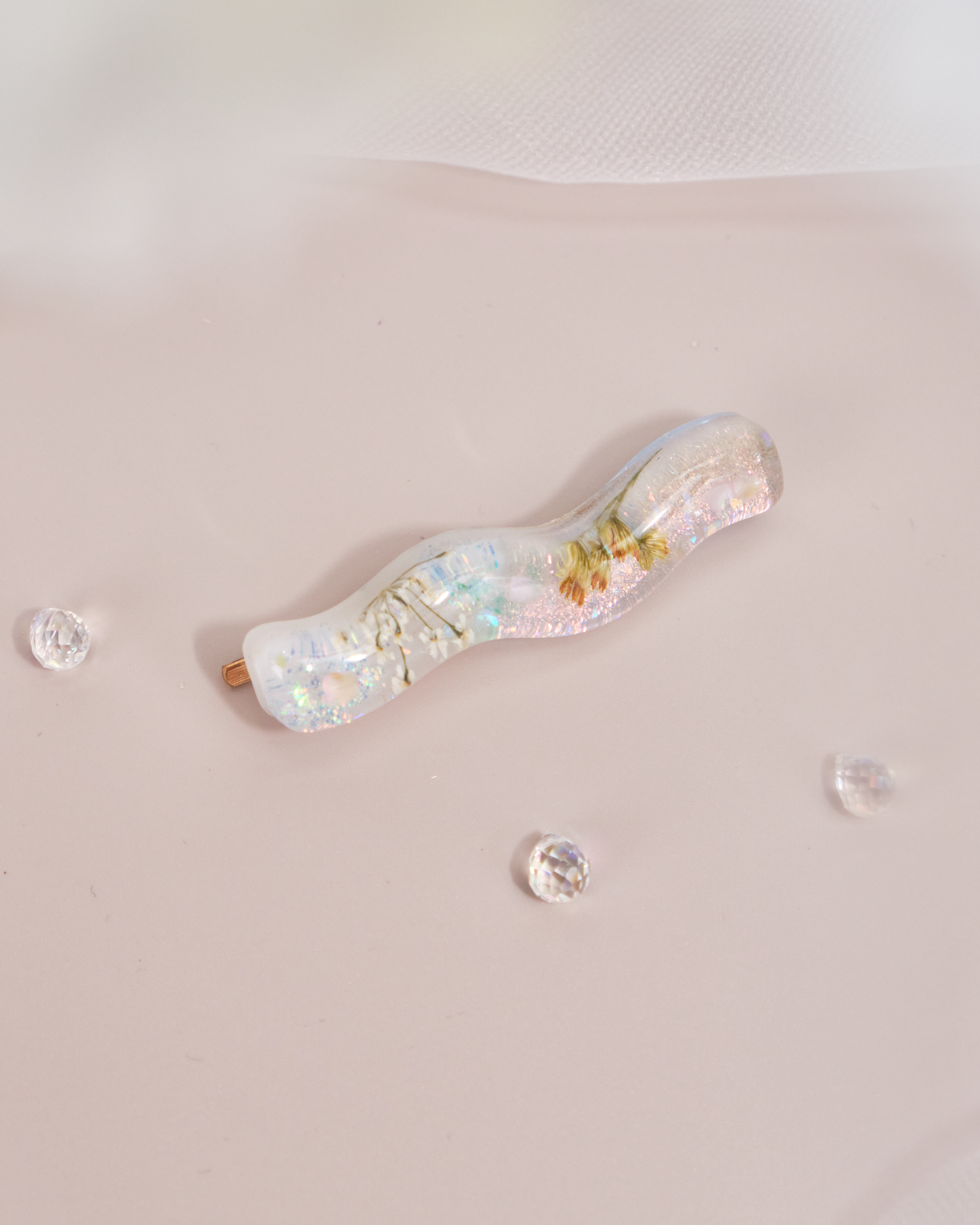 11144 Dreamy Resin Flower Bobby Pin