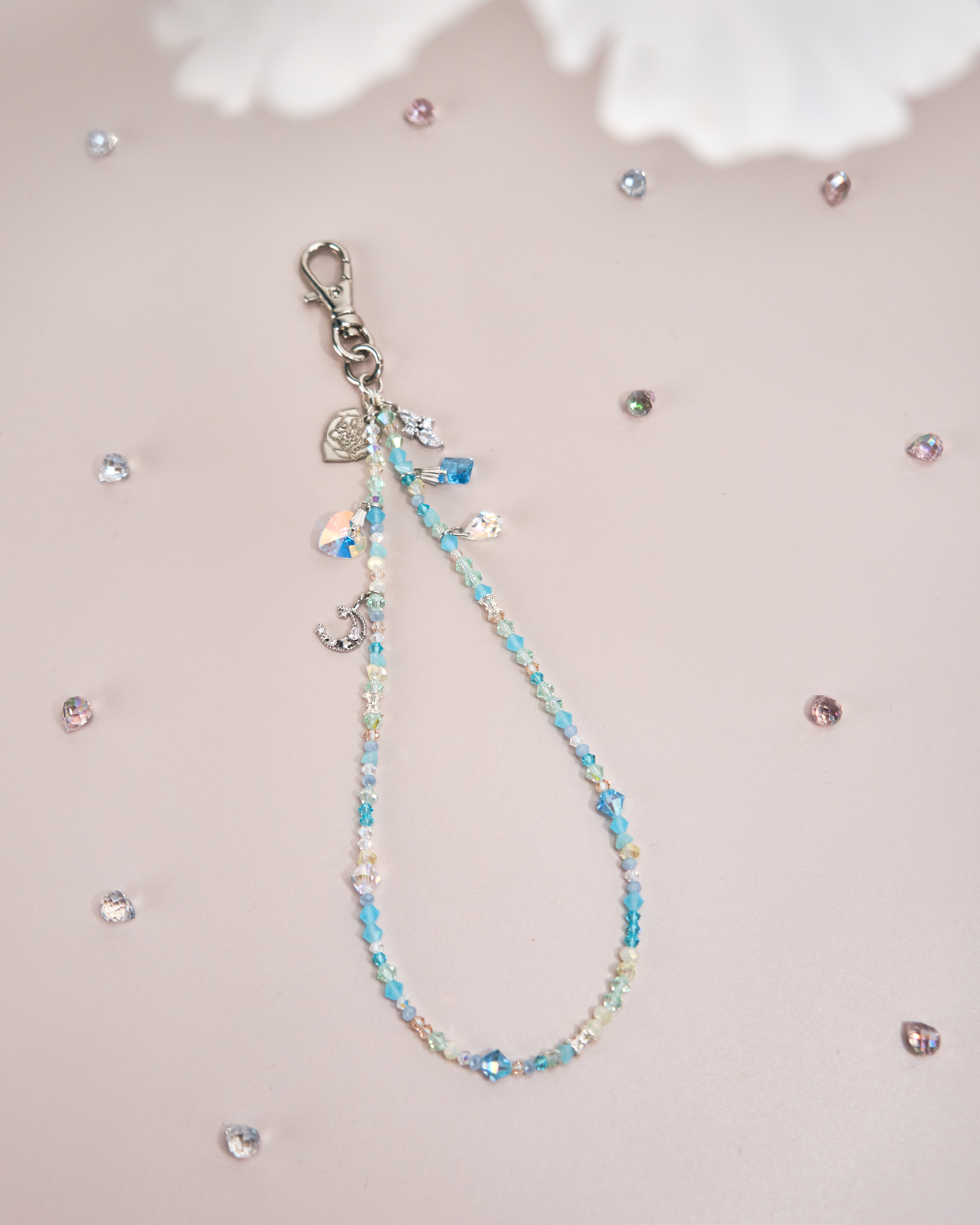 11158 彩虹水晶手機繩