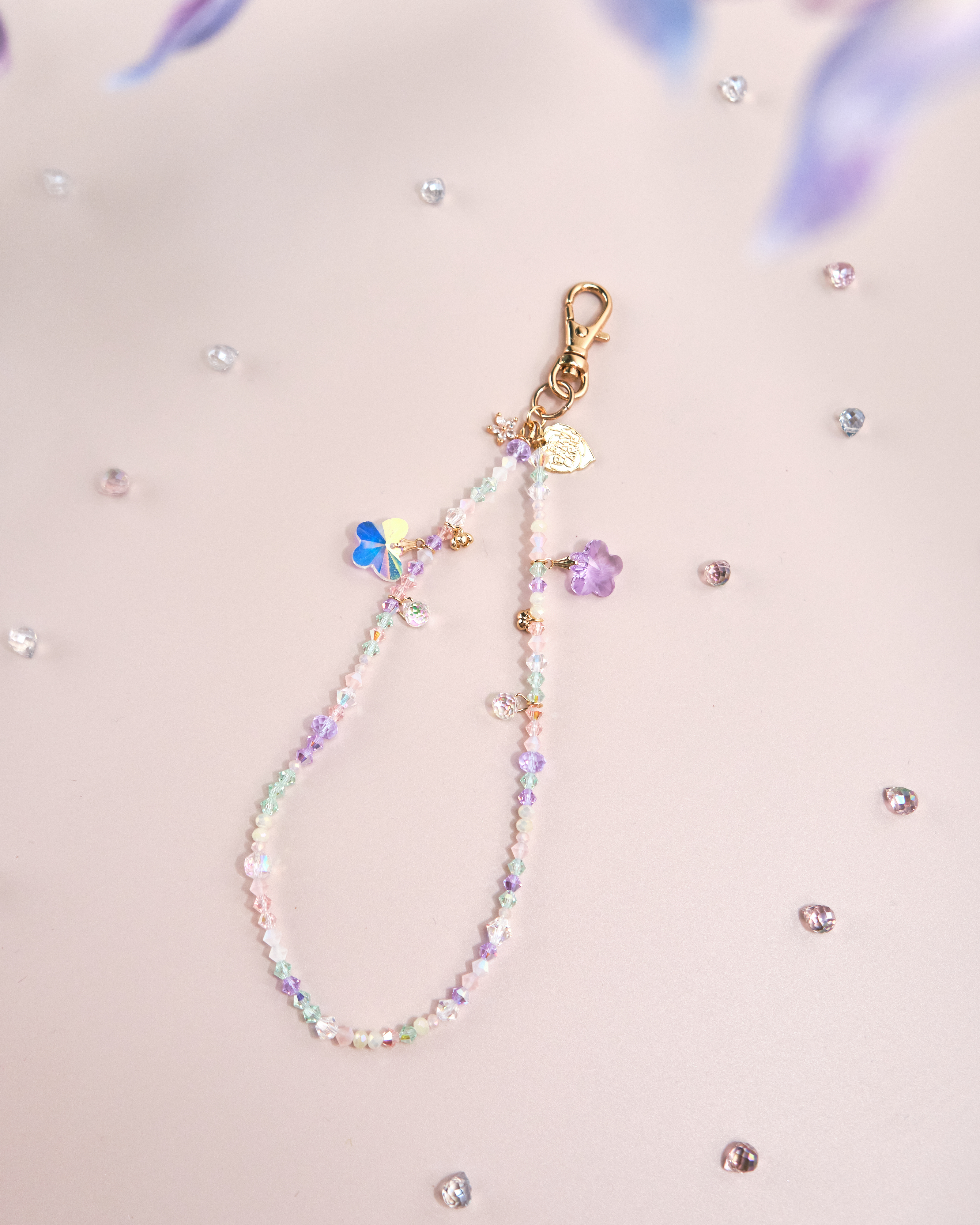 11160 彩虹水晶手機繩