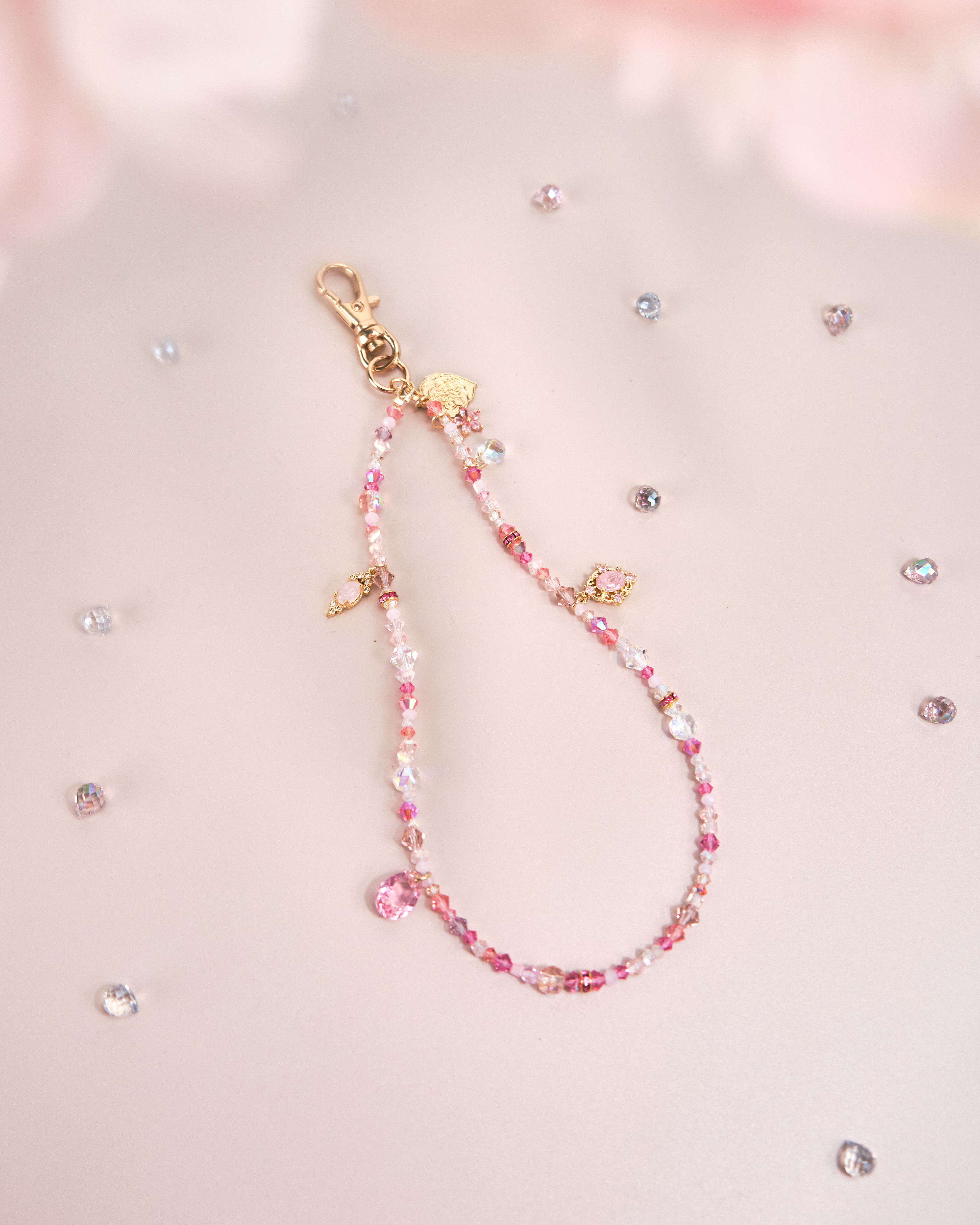 11161 彩虹水晶手機繩