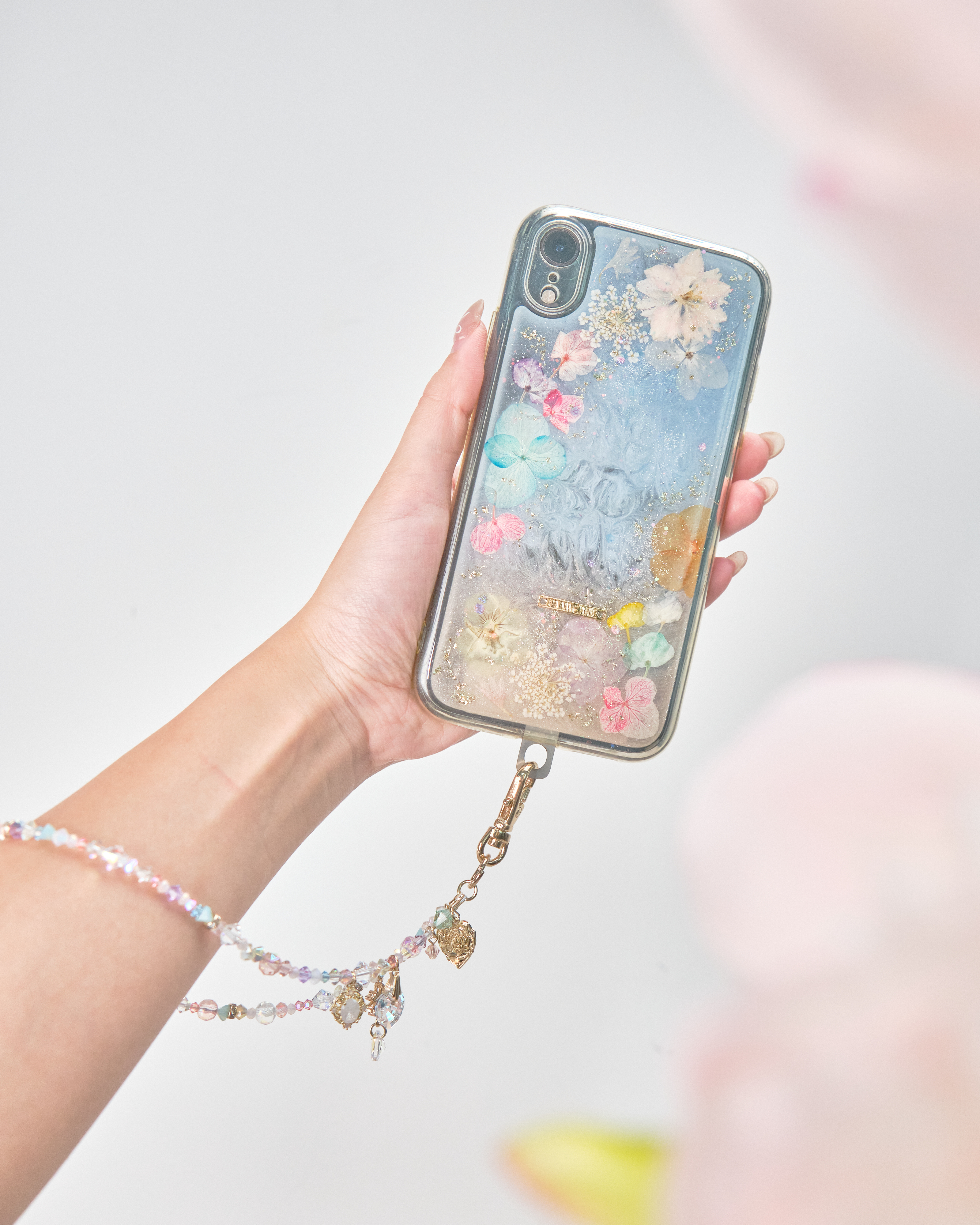 11159 彩虹水晶手機繩