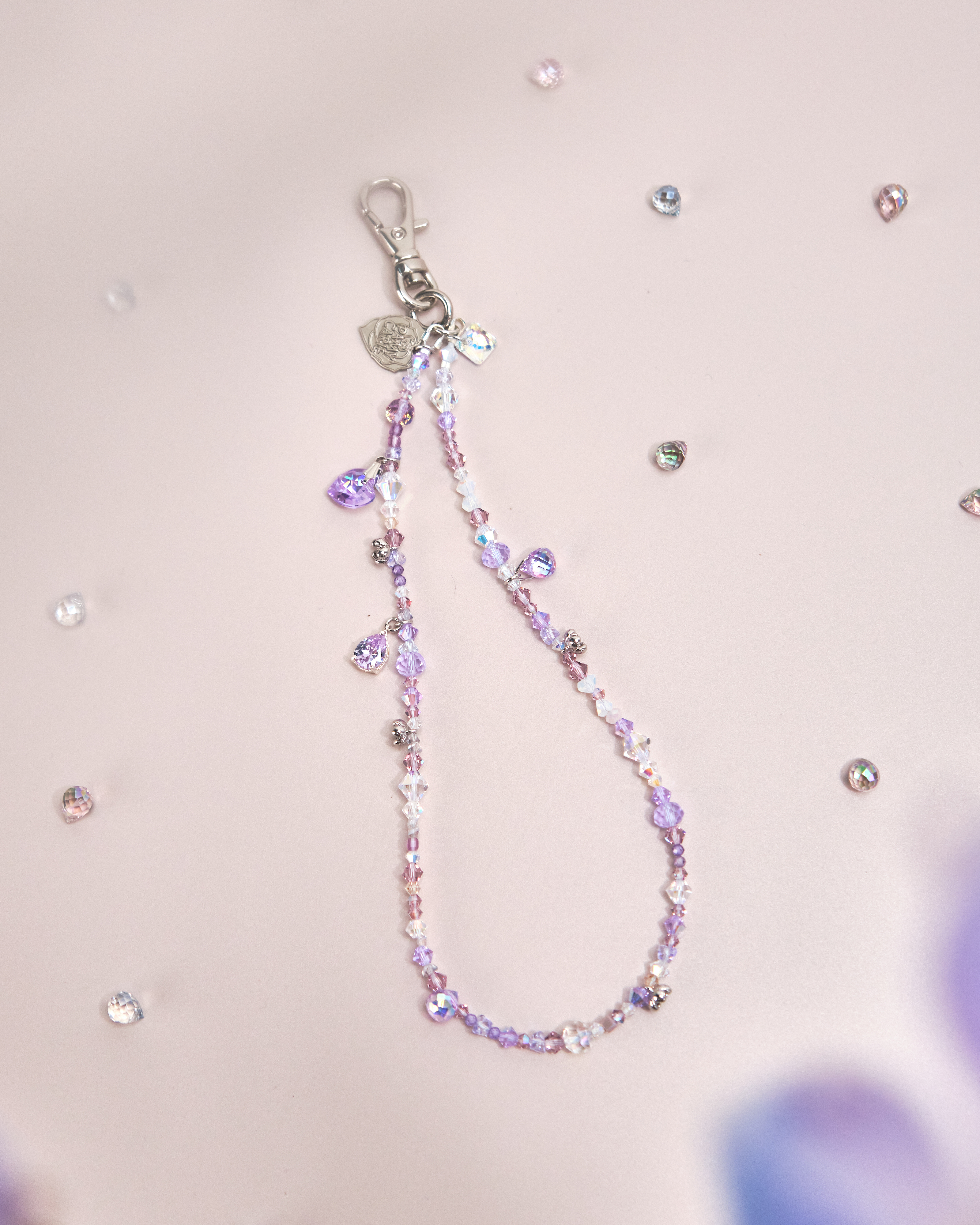 11163 彩虹水晶手機繩