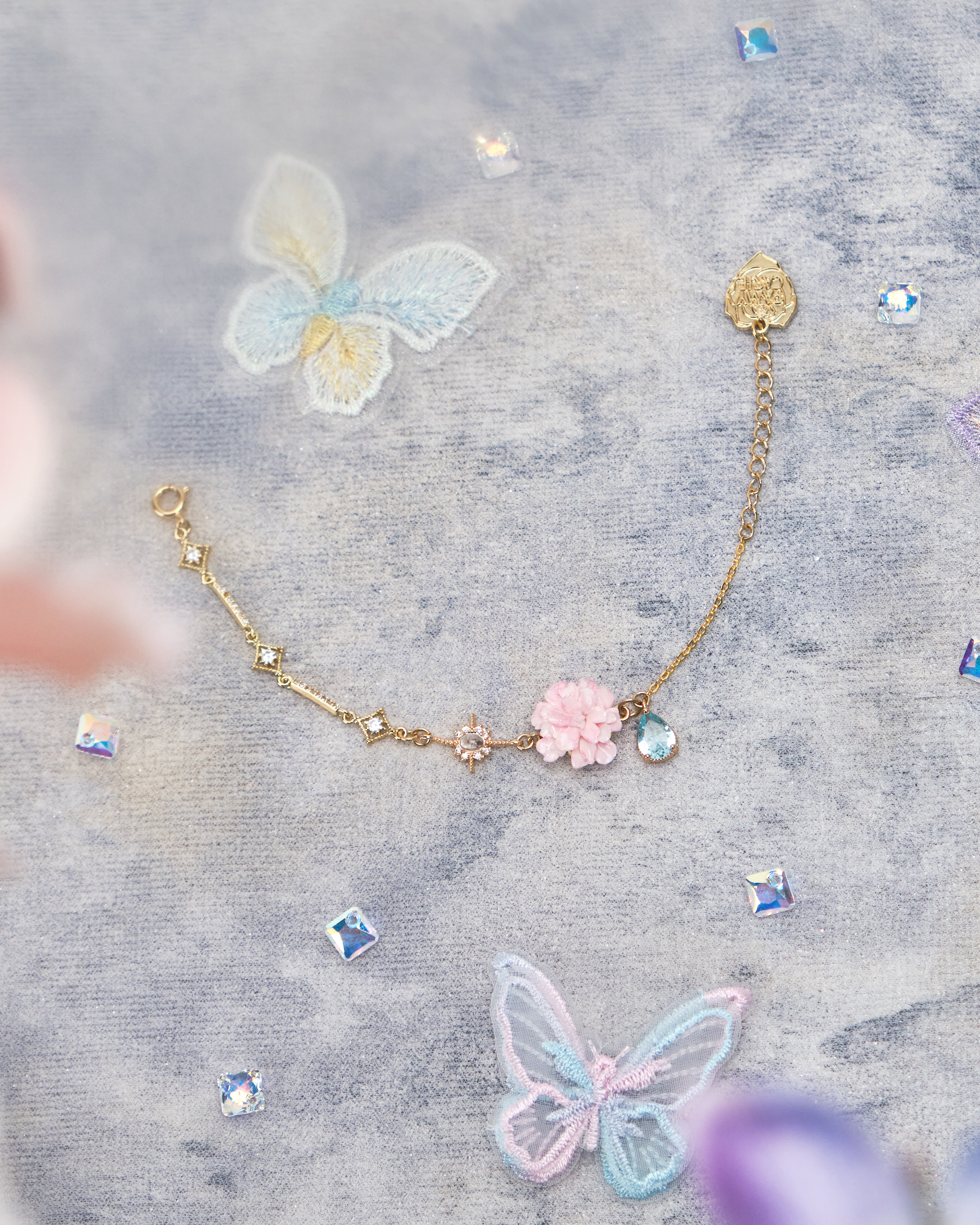 11182 'Julia Rose' Peony CZ Stone Bracelet