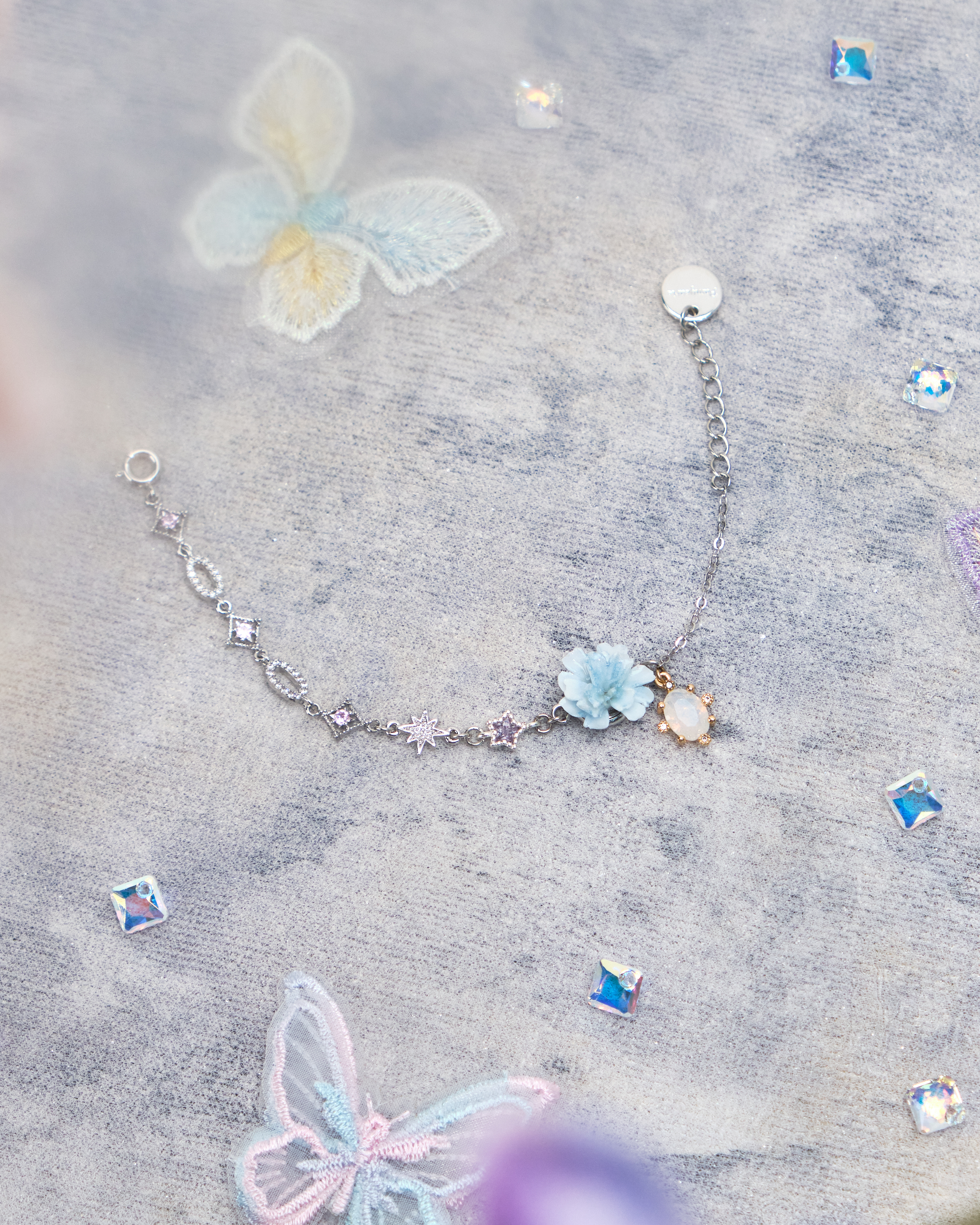 11183 'Julia Rose' Peony CZ Stone Bracelet