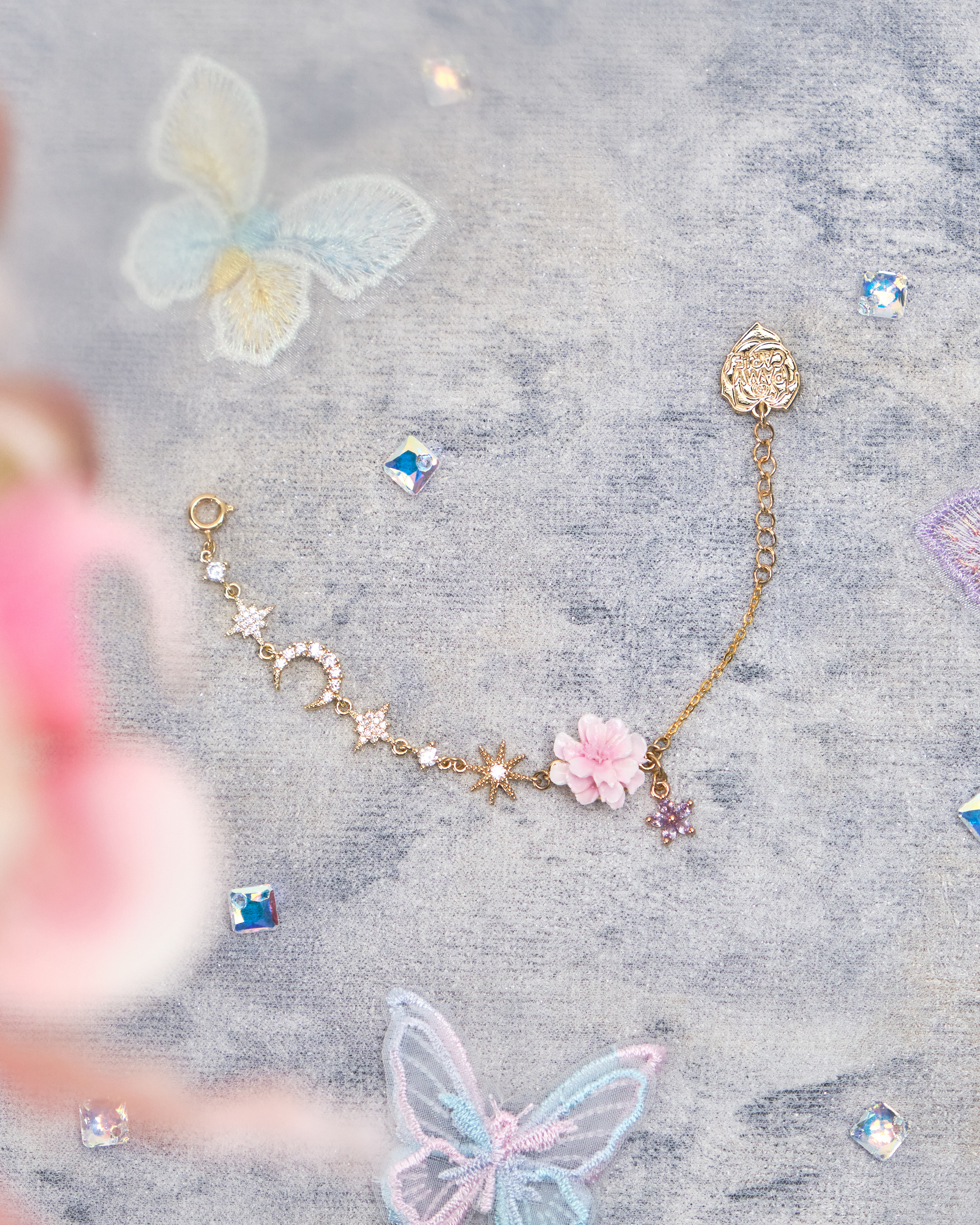 11184 'Julia Rose' Peony CZ Stone Bracelet