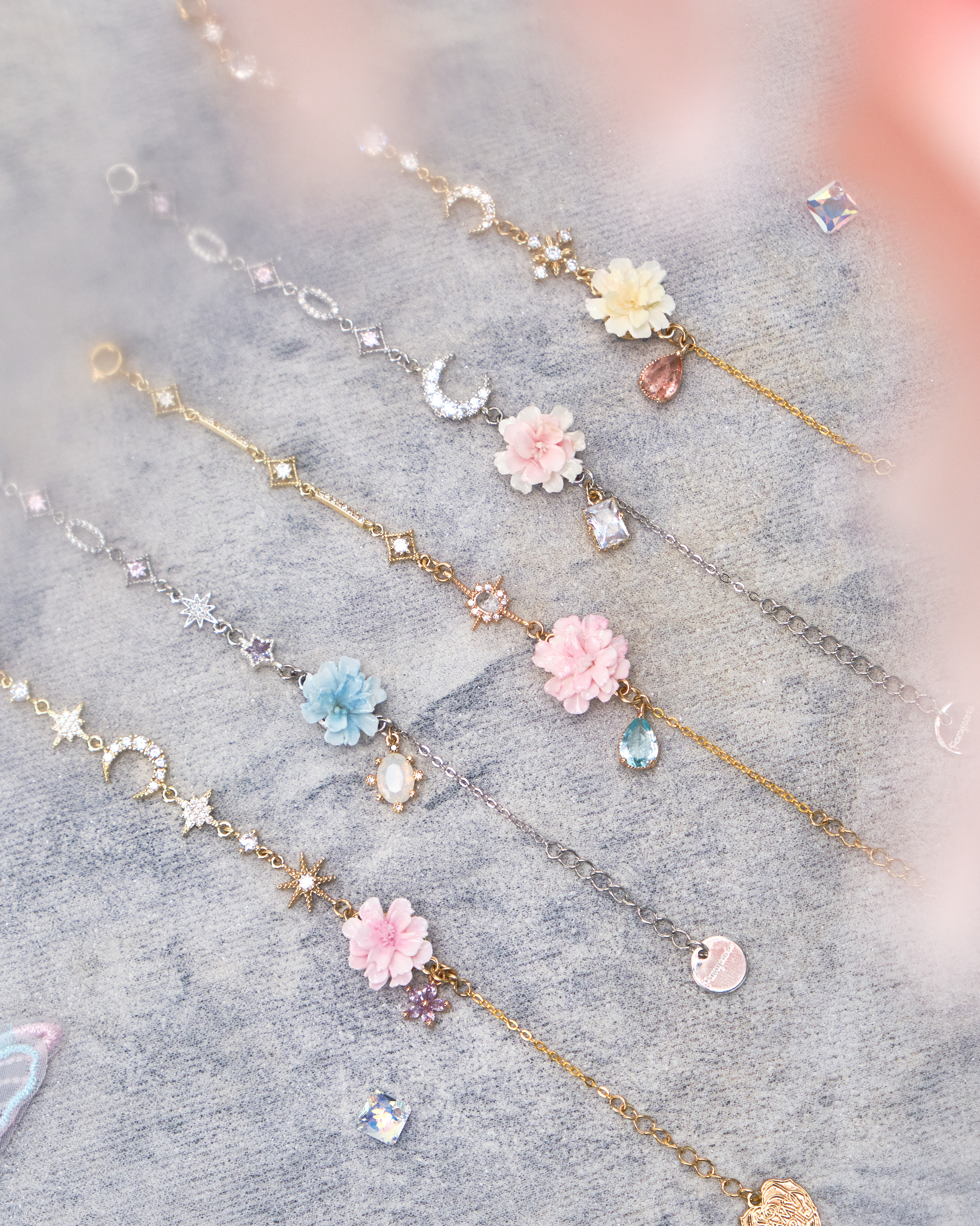11184 'Julia Rose' Peony CZ Stone Bracelet