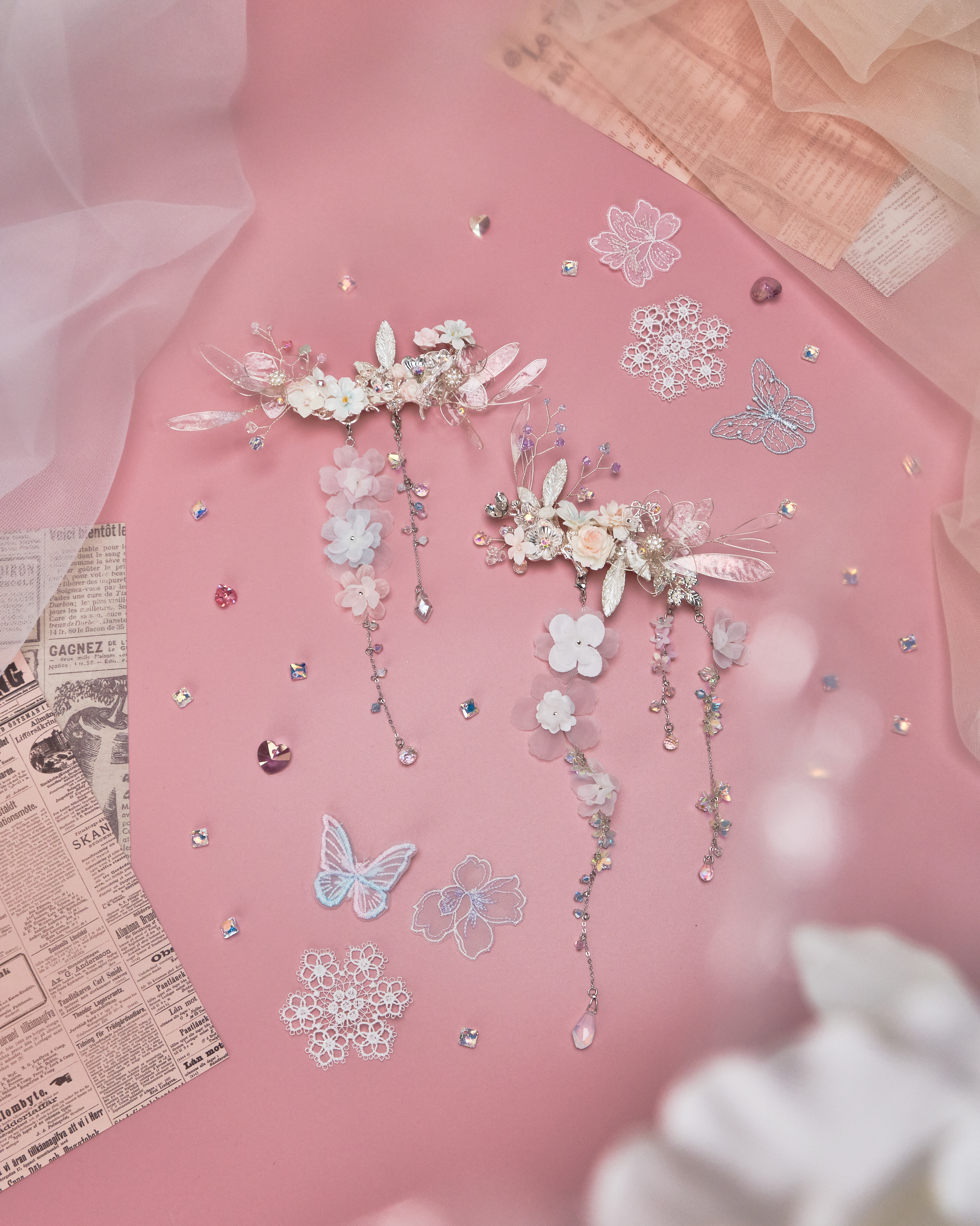 11199 蜻蜓仙子～鴨嘴夾及可拆式吊鏈套裝