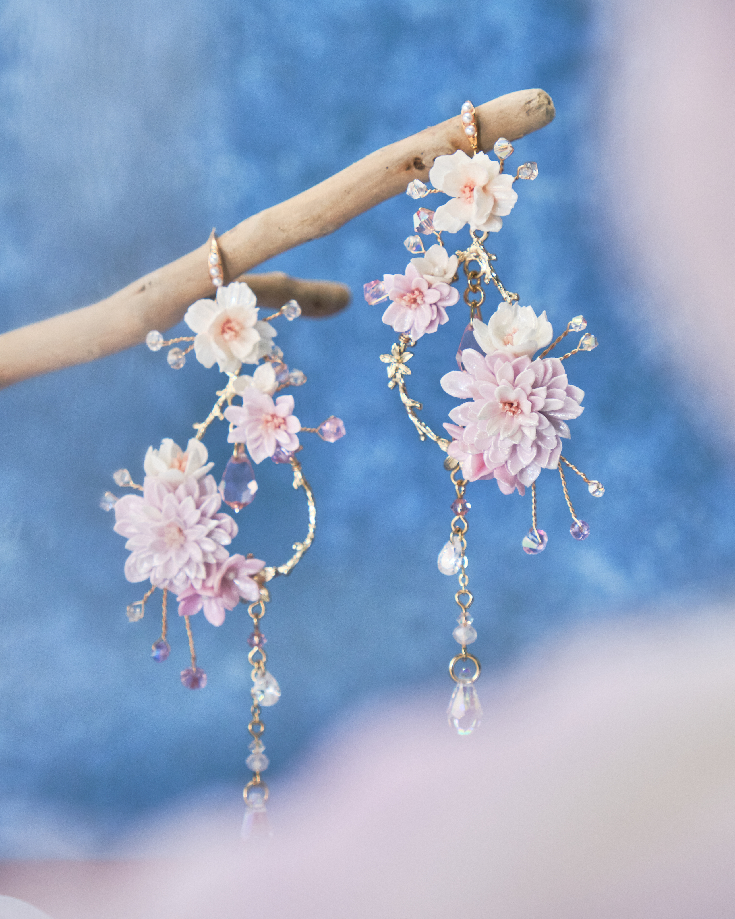 11198 天鵝公主～馨香花兒S925耳勾