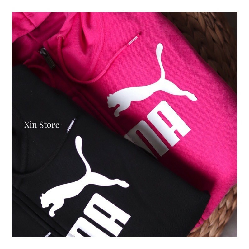 【現貨】Puma Ess Fleece Logo Jacket 基本 立領 連帽外套 桃粉