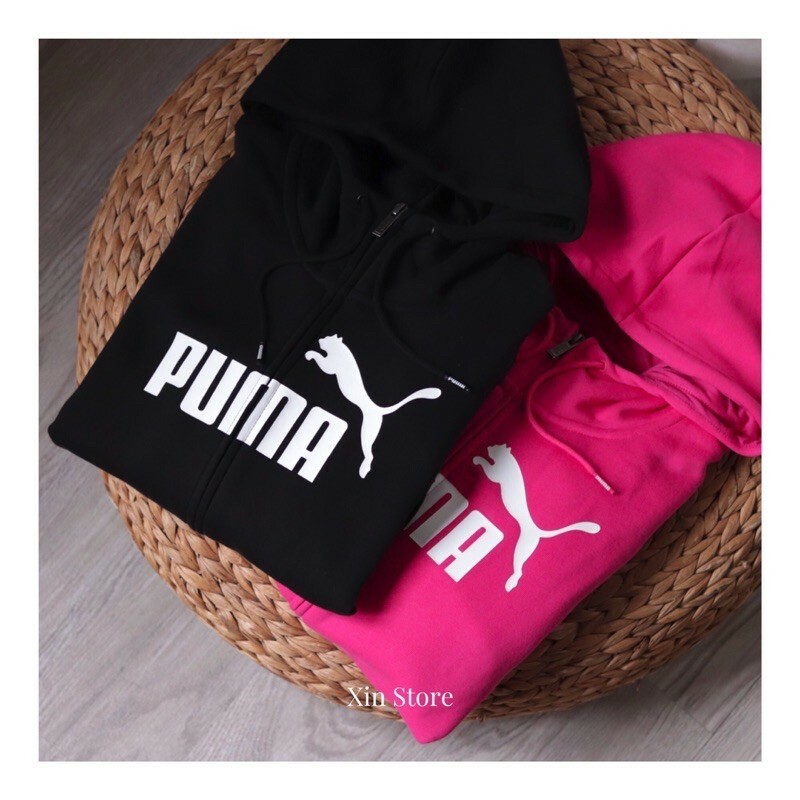 【現貨】Puma Ess Fleece Logo Jacket 基本 立領 連帽外套 桃粉
