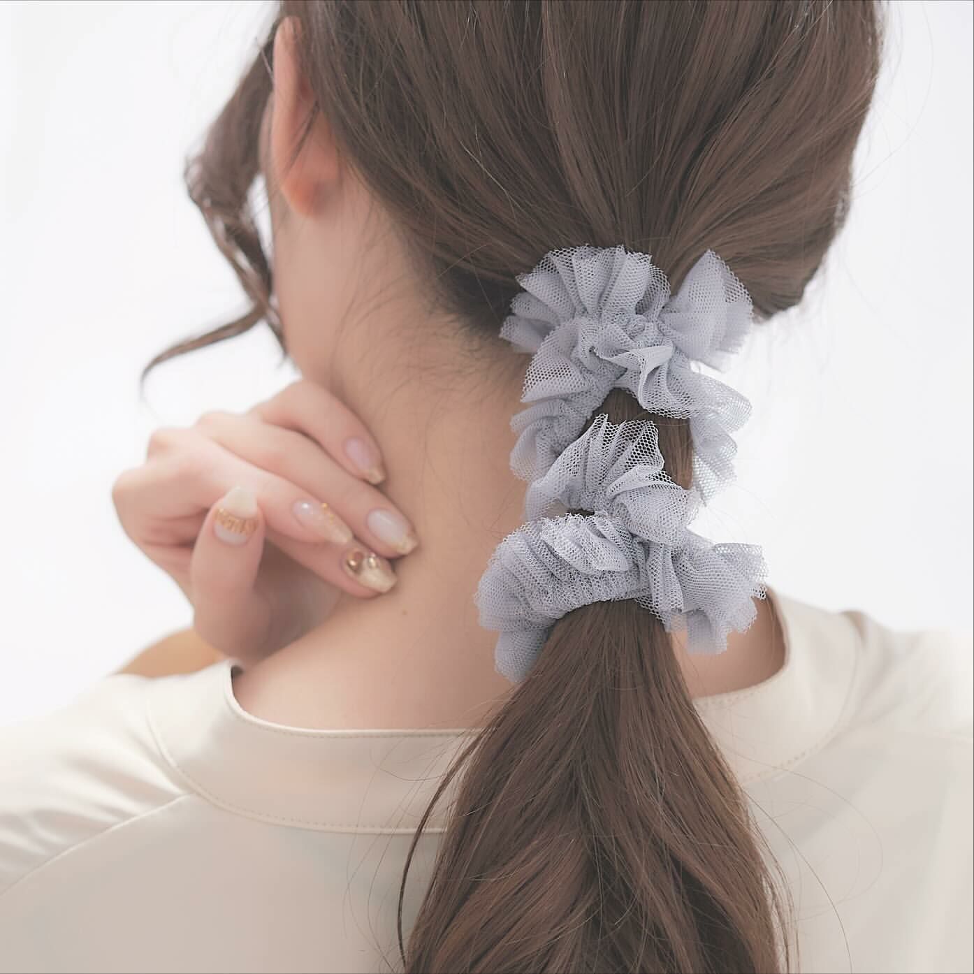 褶邊鐵線長髮帶