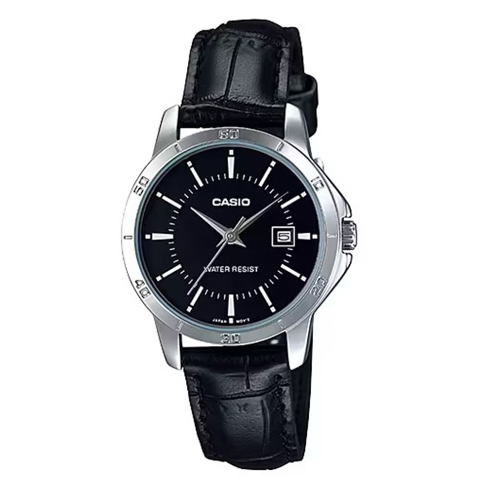 【CASIO】LTP-V004L 3年電池 日期顯示 時尚簡約 生活防水 皮革腕錶-