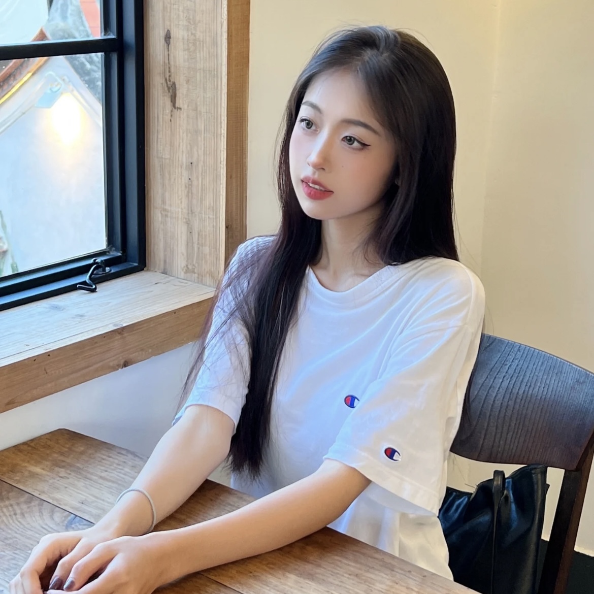 【現貨】Champion Logo Tee 胸口 素Tee 刺繡 純棉 冠軍 日線