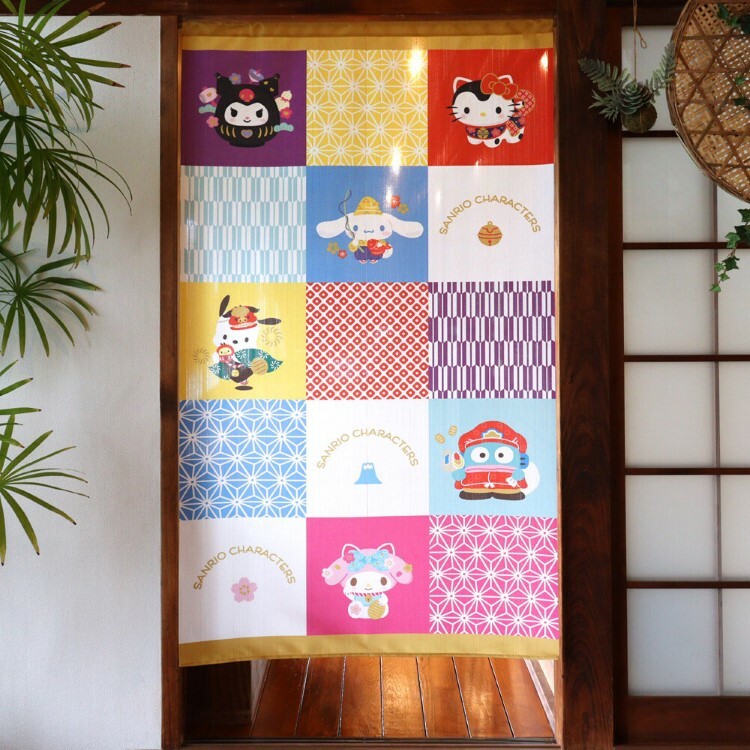 Sanrio 主角大集合門簾 85 x 150 cm #CM24-21727 格仔