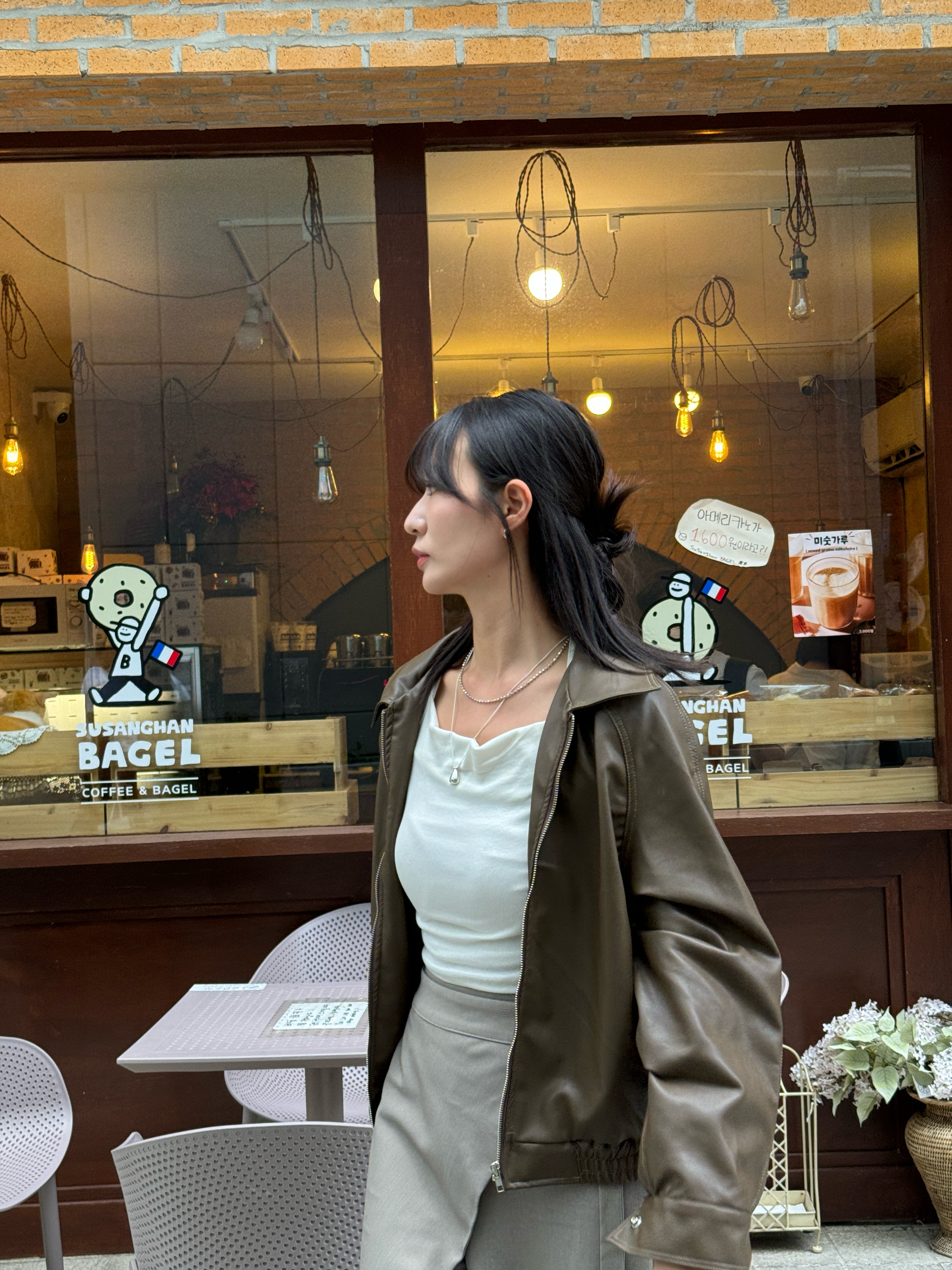 (訂購)  超舒服軟身小闊鬆PU皮褸 JK9101 (黑)