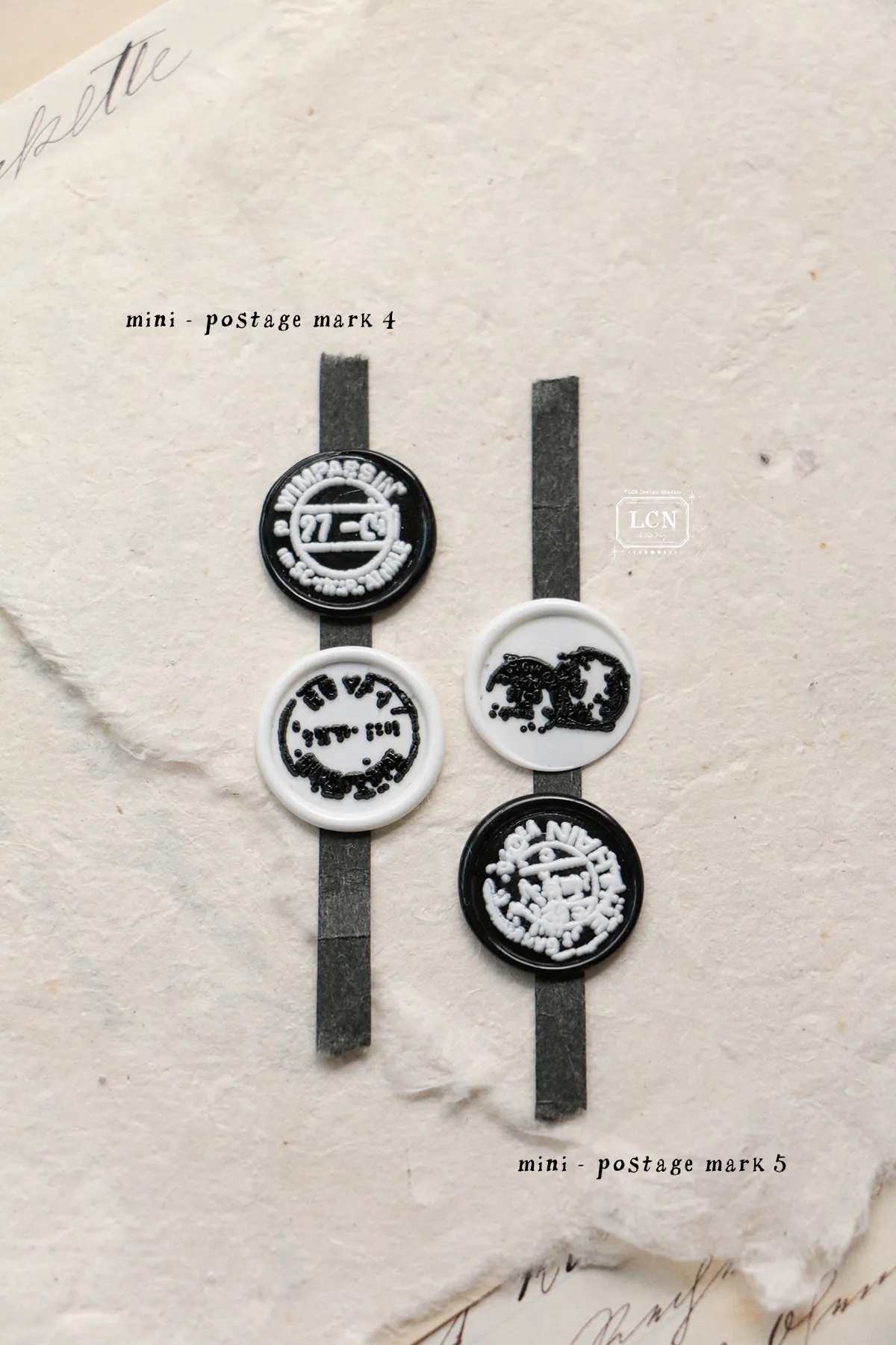 吉 LCN．郵戳 4 / 郵戳 5 1.5x3cm 迷你封蠟