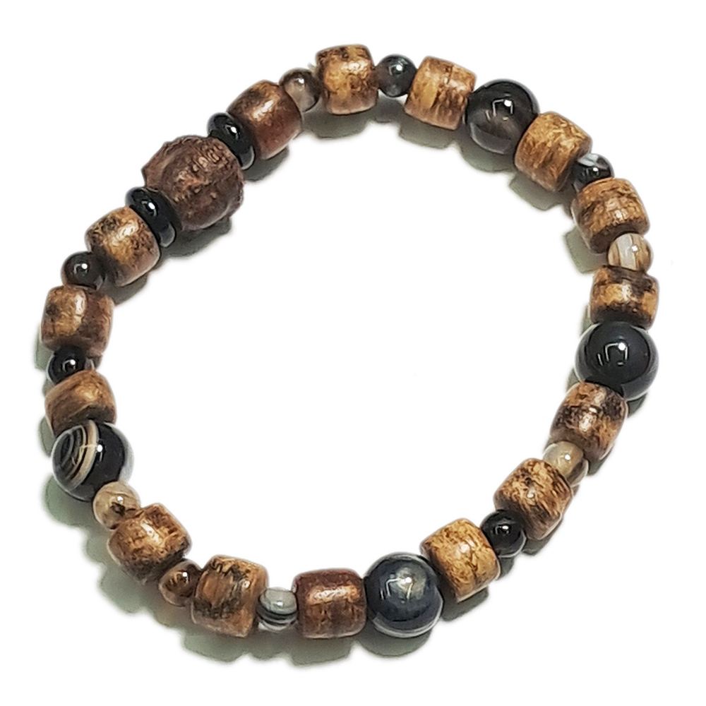 佛首&奇楠沉手珠5*7mm【十方】152758