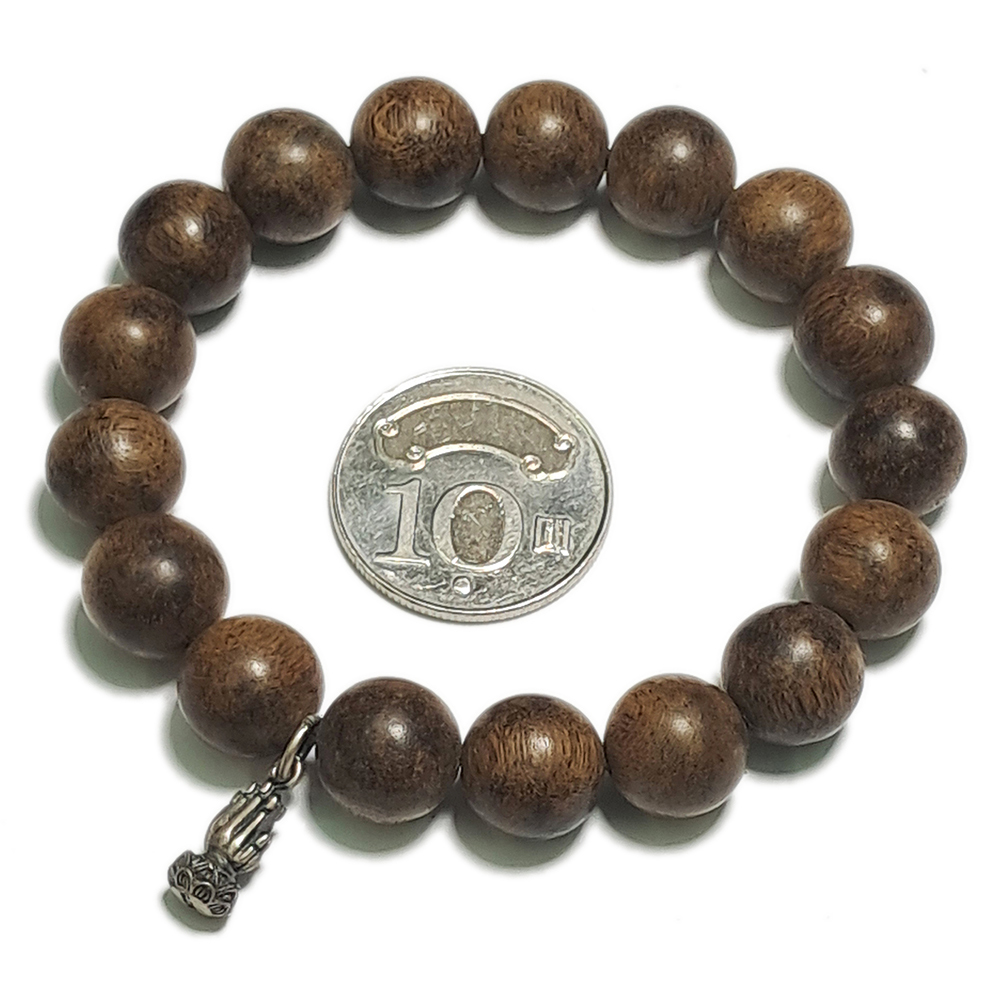 合掌925銀+佳里萬丹沉香木手珠12mm【十方】149927