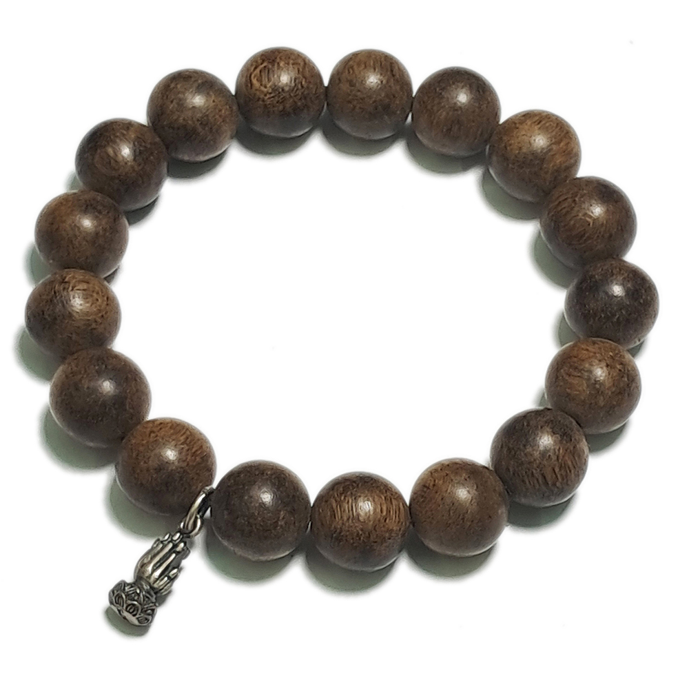 合掌925銀+佳里萬丹沉香木手珠12mm【十方】149927