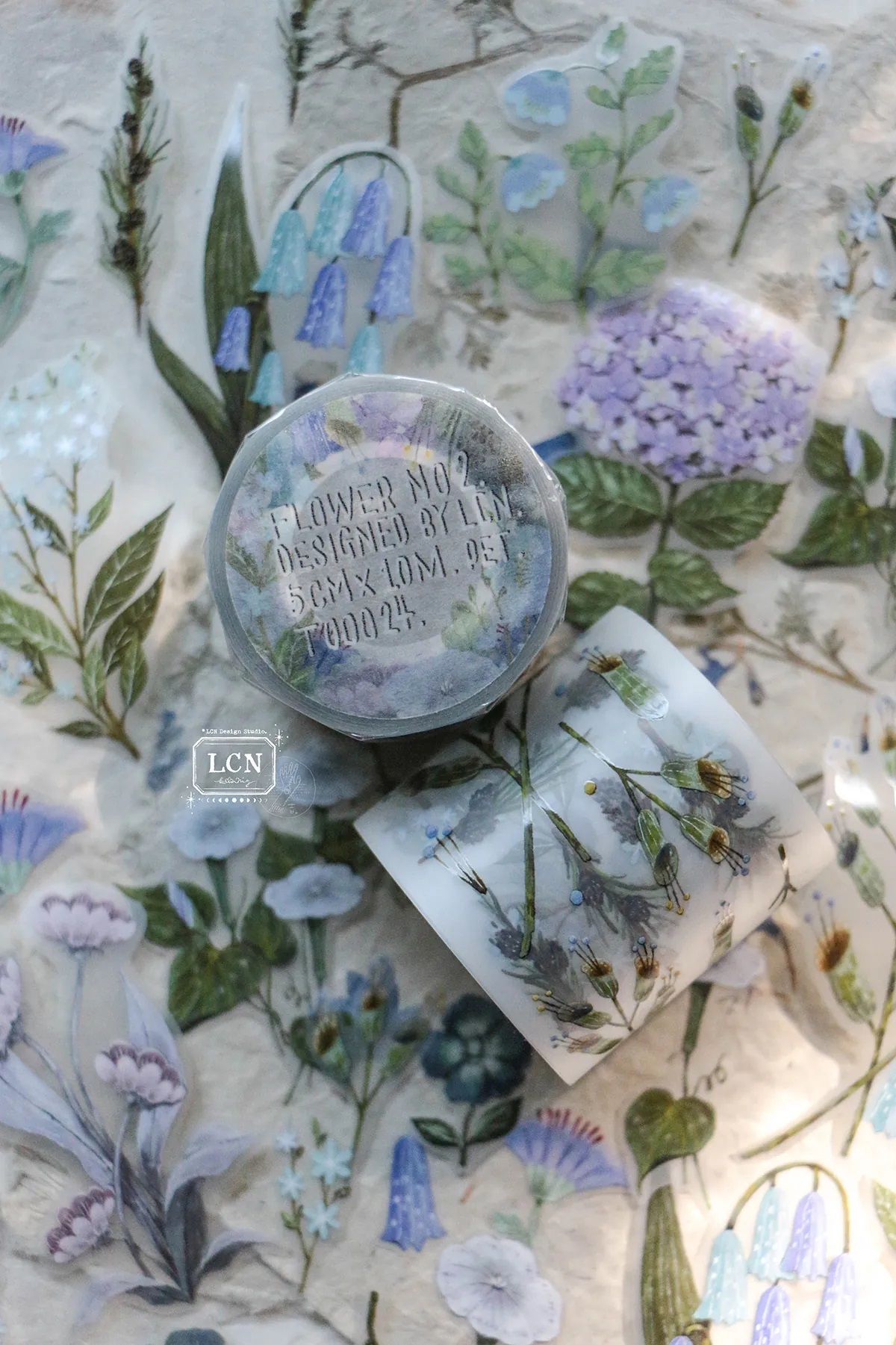 吉 LCN．小花No.2 5cm霧面PET膠帶 <整捲/分裝>