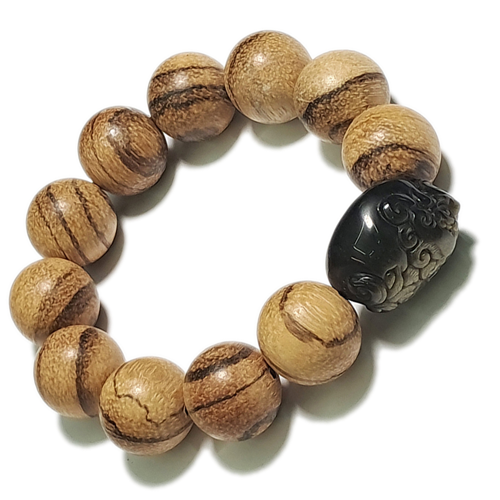 金錢龜+沉香木珠手珠19mm【十方】138188