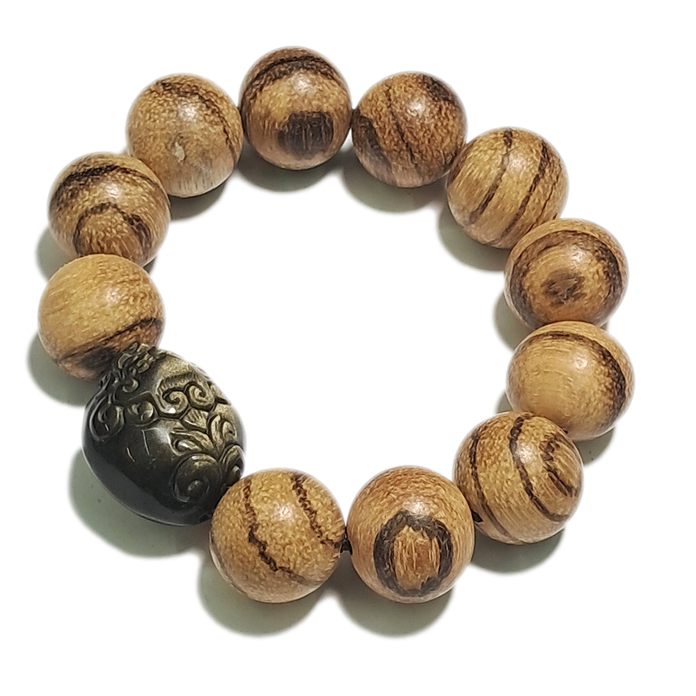 金錢龜+沉香木珠手珠19mm【十方】138188
