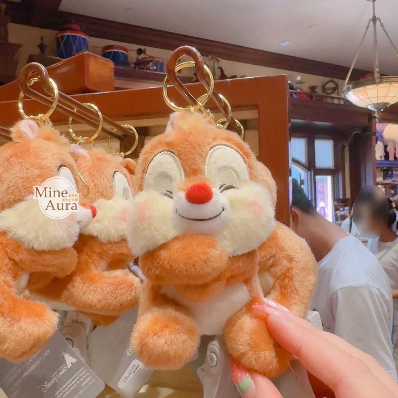軟綿抱抱系列 紅鼻 蒂蒂 Dale 笑咪咪 笑顏 絨毛 鑰匙圈 吊飾 奇奇蒂蒂 Chip 'n Dale -香港迪士尼樂園