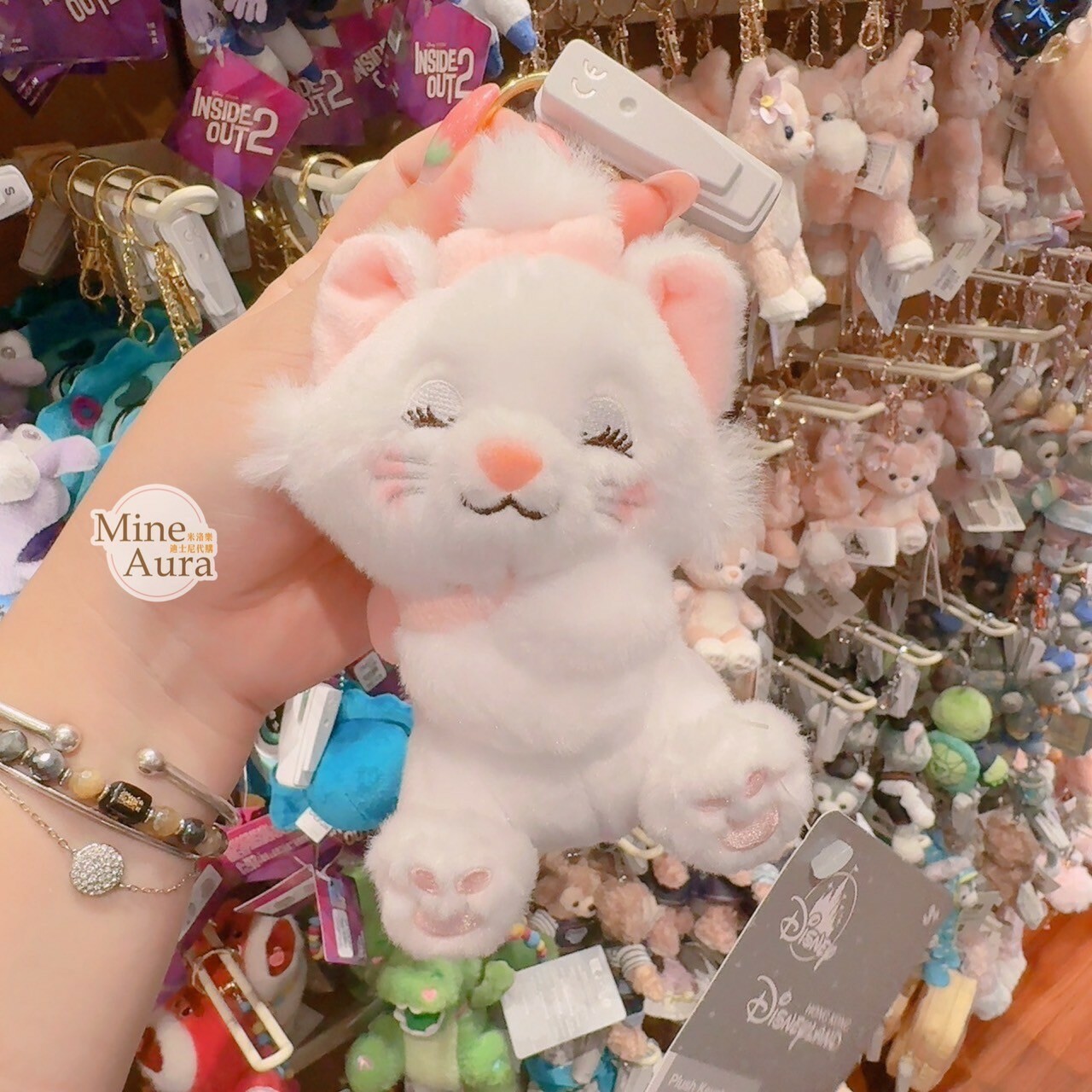 軟綿抱抱系列 瑪莉貓 Marie 笑咪咪 笑顏 絨毛 鑰匙圈 吊飾 貓兒歷險記 The Aristocats -香港迪士尼樂園