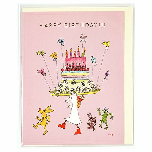 COCO醬_蛋糕 燙金生日卡片 ｜日本Greeting Life