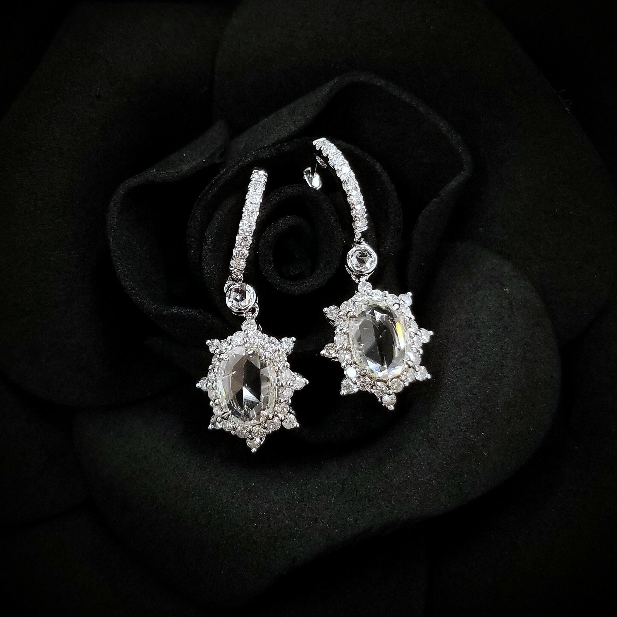 18K White Gold 2.36ct Diamond Earrings