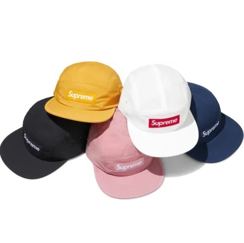Supreme FW24 Waxed Ripstop Camp Cap 抗撕裂 五分割帽 後扣帽