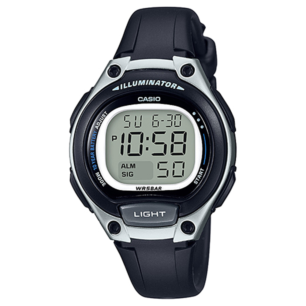 【CASIO】LW-203  LED冷光照明 多功能 兩地時間 碼錶 萬年曆 電子錶-